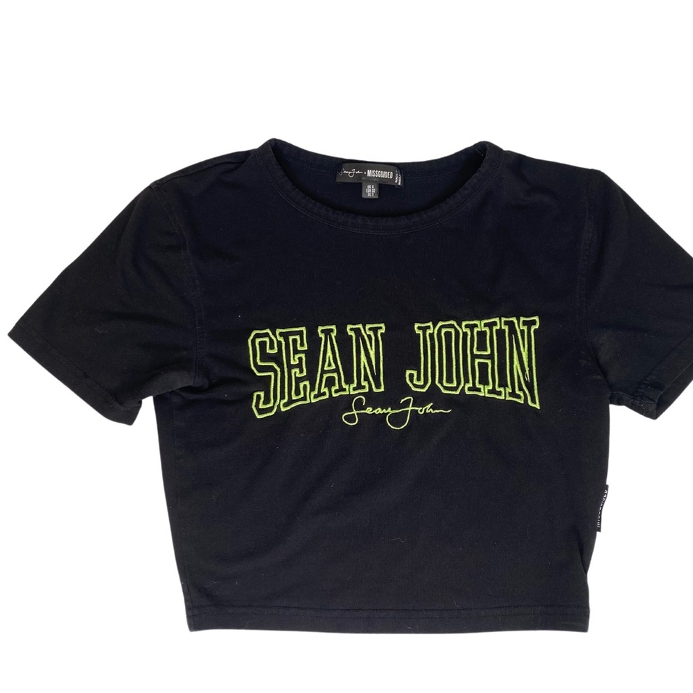 Sean John embroidered crop top